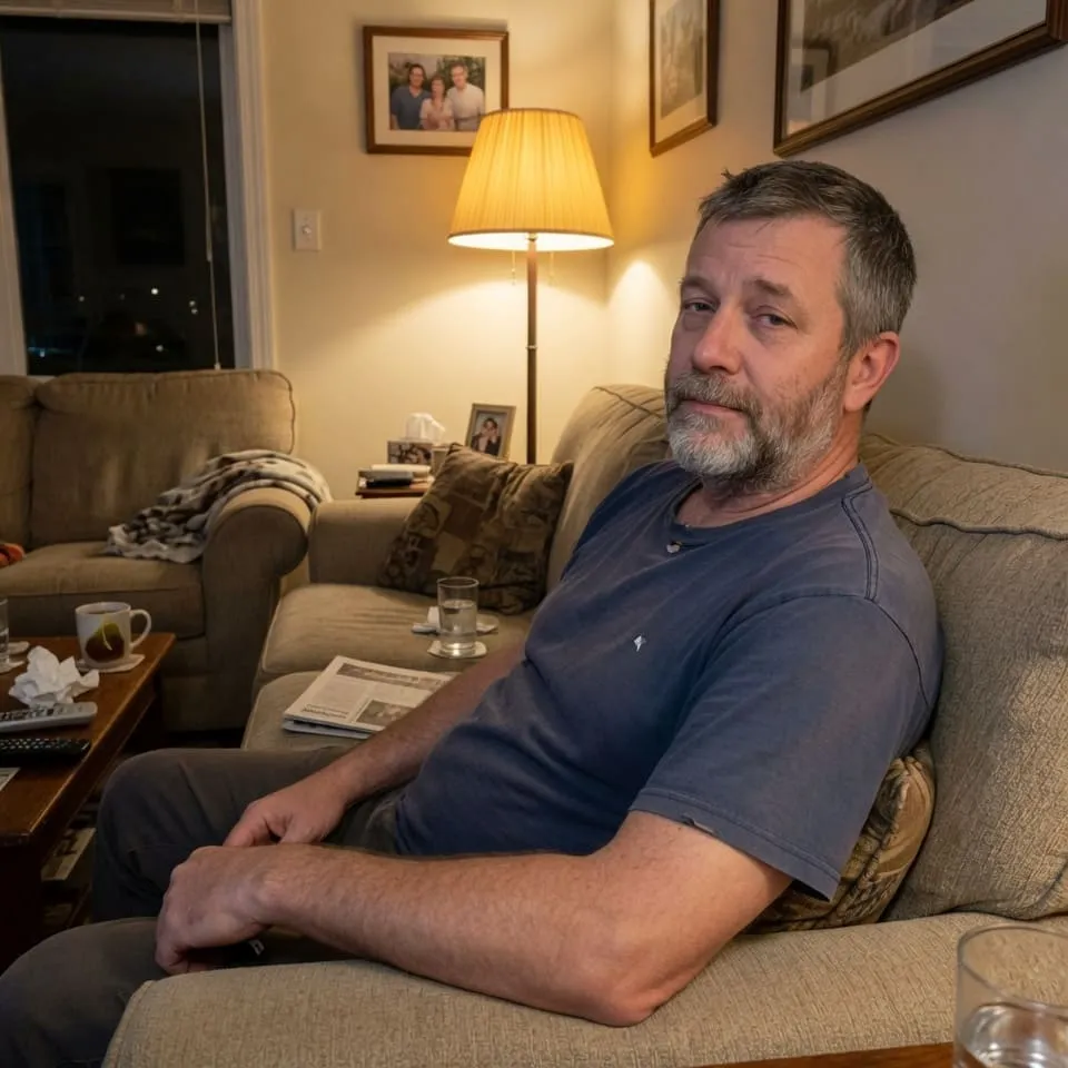 Реалистичное фото 45-летнего мужчины с седеющими короткими волосами и бородой — исходник для фото на паспорт до ИИ