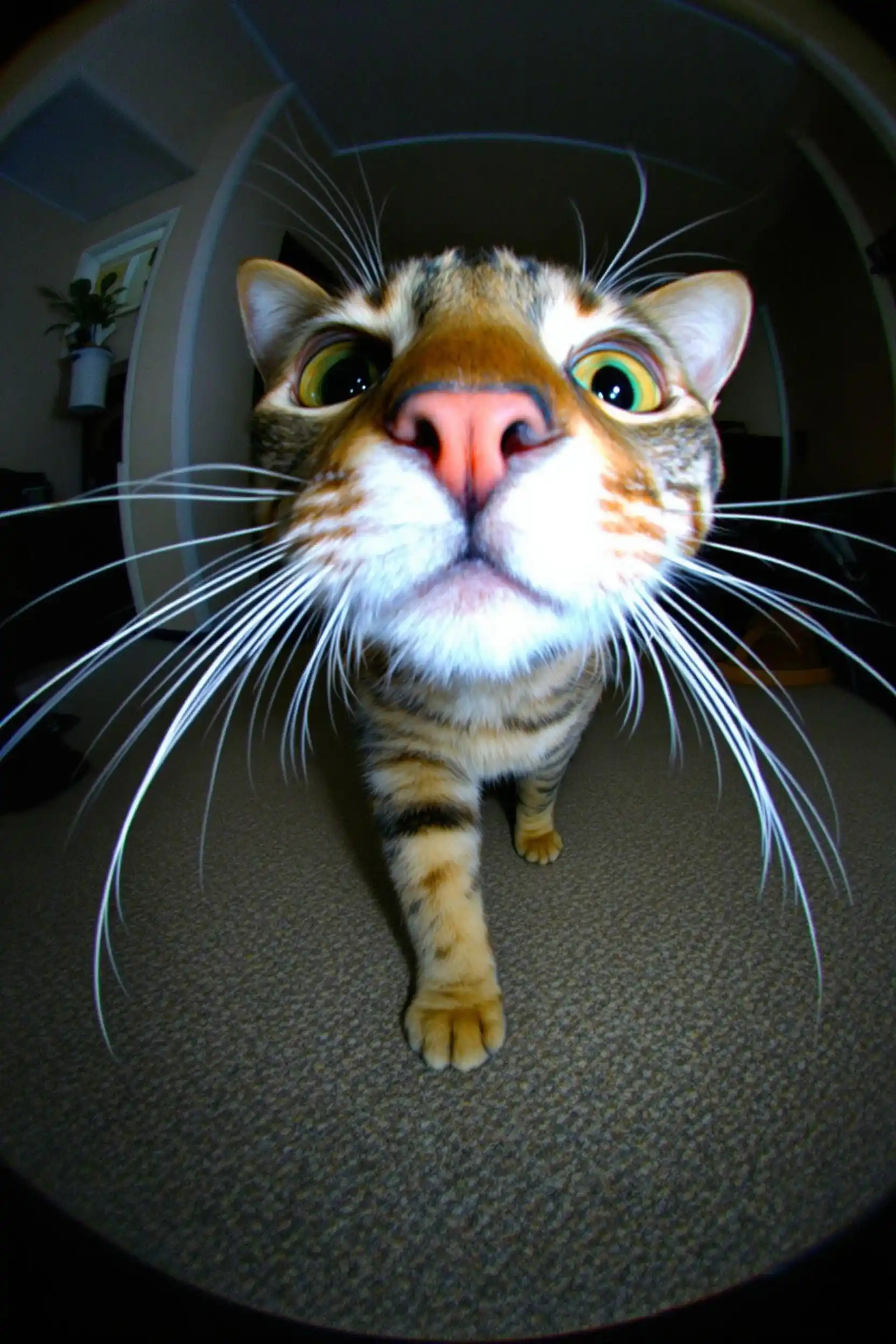 Онлайн нейро генератор: fisheye POV кадры, AI жасаған